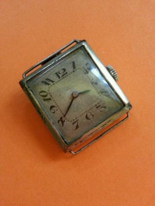 Alte Art Deco Handaufzug Uhr / Silber - Klappscharniergehäuse Bild