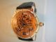 Extrem Elegante Automatikuhr Unisex Mit Komplett Vergoldeter Skelettierung Armbanduhren Bild 2