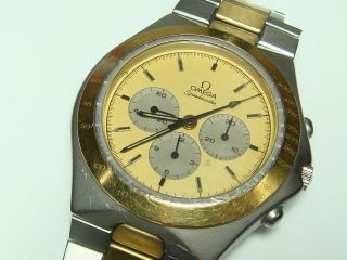 Omega Speedmaster Stahl Gold Chronograph Herren Uhr Handaufzug Cal.  861 Bild