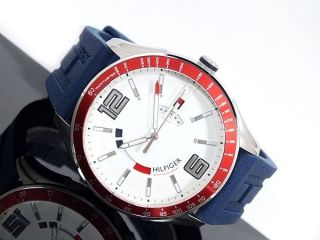 Ausverkauf Tommy Hilfiger Herrenuhr Armband Uhr Silikon Blau 1790800 Uvp 149€ Bild