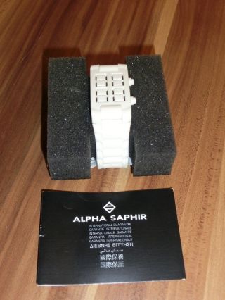 Alpha Saphur Uhr Unisex - Armbanduhr Digital Weiß Silikon 374b Weihnachten Bild