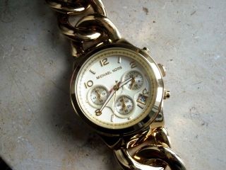 Michael Kors 3131 Damen Chronograph,  Verg.  Stahlgehäuse/armband,  Datum,  Neuwertig Bild