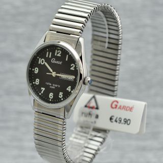 Herrenuhr Garde Ruhla Quarz Elegance 1195 - 6 Elastisches Armband Flexband Zugband Bild