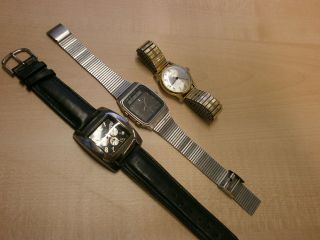 Konvolut 3 Armbanduhren Seiko Chronograph Sieger Bergana Mechanisch Handaufzug Bild