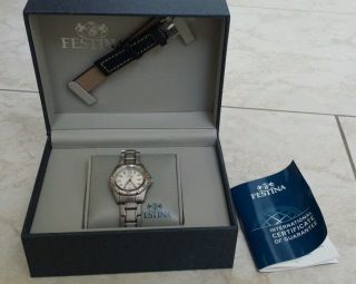 Unisex Festina F16172/1 Nagelneue Uhr Ovp Silber F161721 Armbanduhr Bild