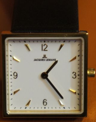 Jacques Lemans Uhr Damen Damenuhr Gold Ledearmband Bild