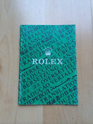 Rolex Oyster Chronometer Bescheinigung /booklet Vintage Rarität Bild