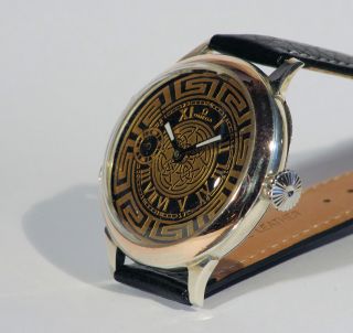 Omega Armbanduhr Silber Umbau 49mm - Top Bild