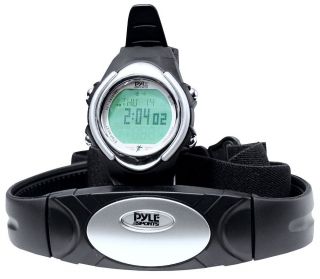 Pyle Sport Stopuhr Wireless Sendegurt Alarm Kalorie Herzfrequenz Wasserfest 10m Bild