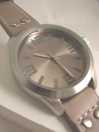 Oozoo Uhr Armbanduhr Designuhr - Jr261 - Ø Ca.  35 Mm Pinkgrey / Silber Bild