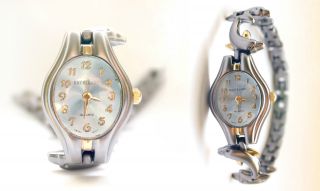 Uhr Armband Armbanduhr Excellence Analog Quartz Swiss Mov Delphin Silber Gold Bild