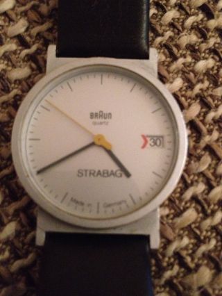 Braun Armbanduhr Aw 20 Uhr Lubs Rams Model 3802 Werbedruck Strabag Bild