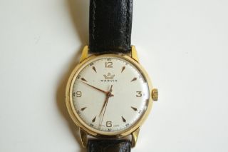 Herren Uhr Marke Marvin 50er Bis 60er Jahre Schweizer Uhr - Mechanisch - Handaufzug Bild