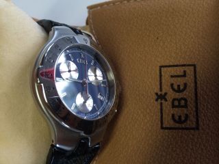 Ebel Sportwave Quartz Chronograph Uhr; Guter Zustand; Mit Box Und Papieren Bild