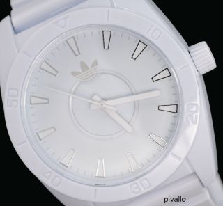Adidas Herrenuhr / Herren Uhr Silikonband Weiß Leicht 5atm Adh2775 Bild