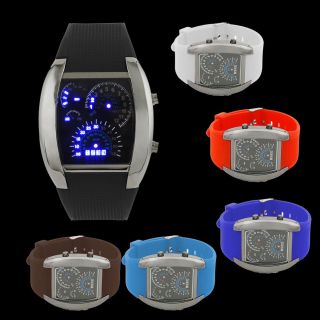 Led Lcd Digital Watch Quarz Armband Uhr Herrenuhr Damenuhr Sportuhr Uhr Silikon Bild