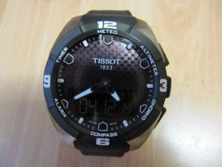 Tissot T - Touch Expert Solar 45mm Titan Leder Schwarz Ungetragen Touchscreen Bild