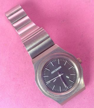 Vintage Swiss Made Astromaster Herren Armbanduhr Große Sekunde Handaufzug 1970 Bild