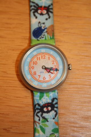 Flik Flak Armbanduhr Für Kinder Blau Mit Insekten Weihnachten Bild