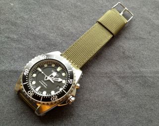 Seiko Kinetic Diver ' S 200m Watch Ska371 Wie Bild