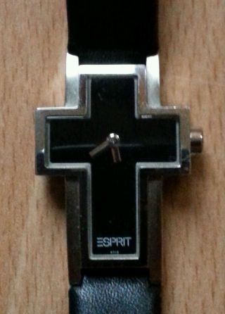 Esprit Damen Uhr Kreuzform Schwarz Bild
