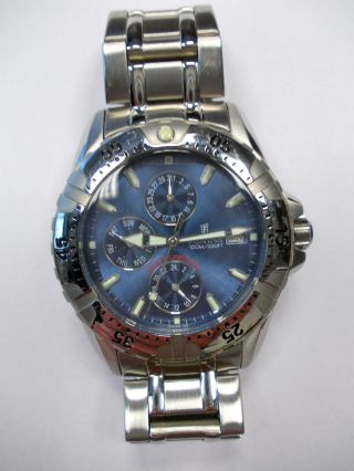 Festina Multifunktion F16059 Blau / Silber Uhr Herrenuhr Edelstahl Armbanduhr Bild