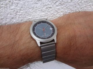 Kleine Pwc Herren - Armbanduhr 272 Flache Quarzuhr Edelstahl - Armband,  Box Bild