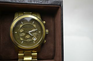 Michael Kors Herren Runway Bronze Chronograph Watch Mk 8227 Uhr Bild