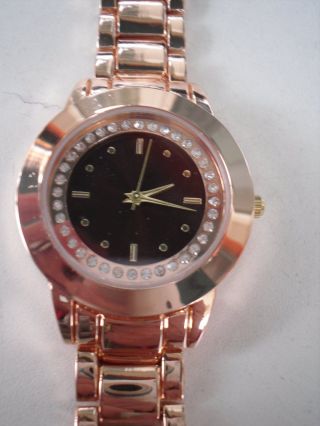 Damen Quarz Uhr Armbanduhr Von Yves Rocher Rotgold - Armband Bild