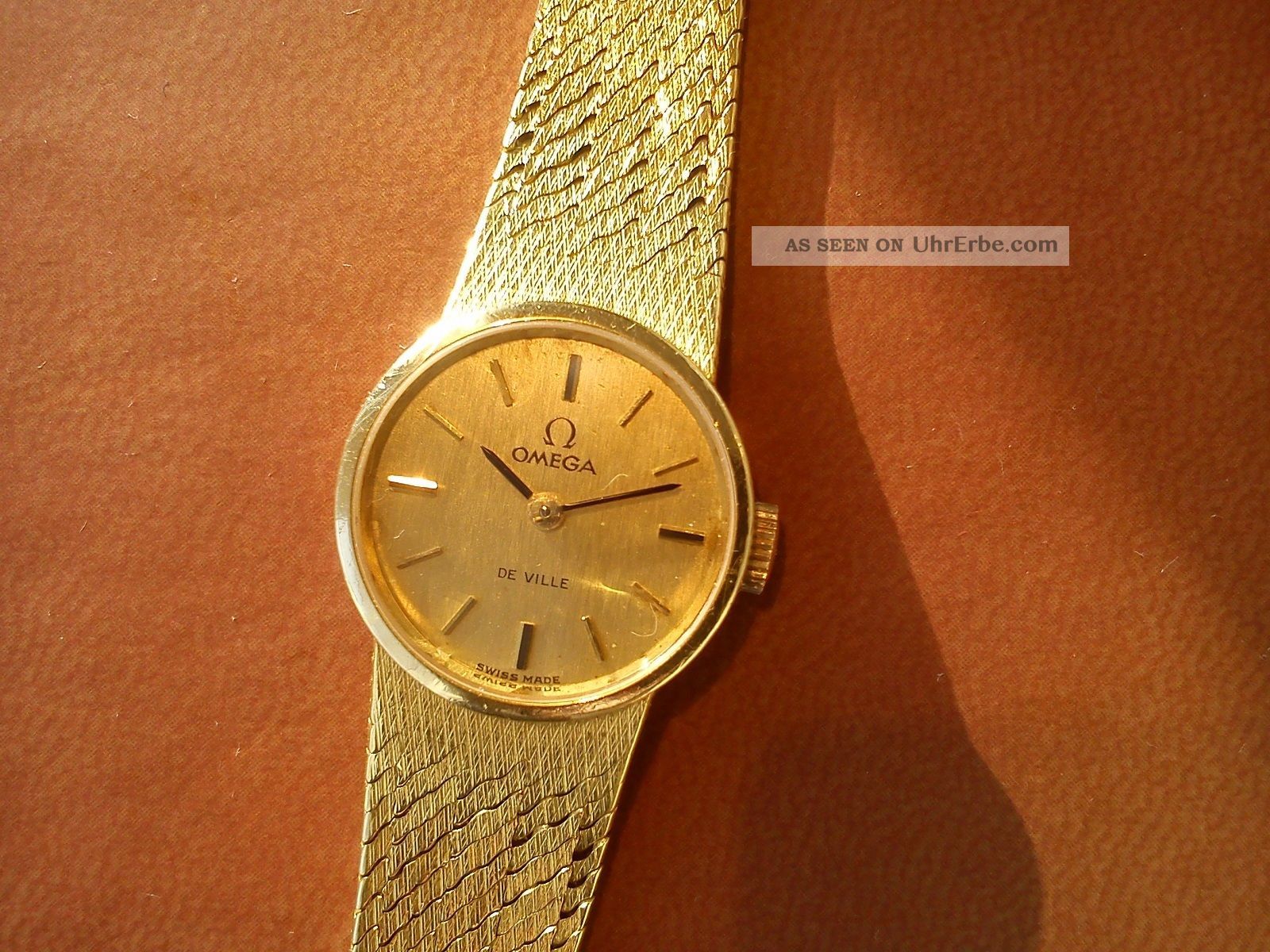 Omega De Ville 18k/ 750 Gold Gelbgold Damenuhr Lady Vintage Armbanduhren Bild