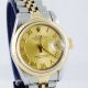 Rolex Lady Datejust Steel Gold Ref 69173 26mm Römisches Zifferblatt Damenuhr Armbanduhren Bild 2