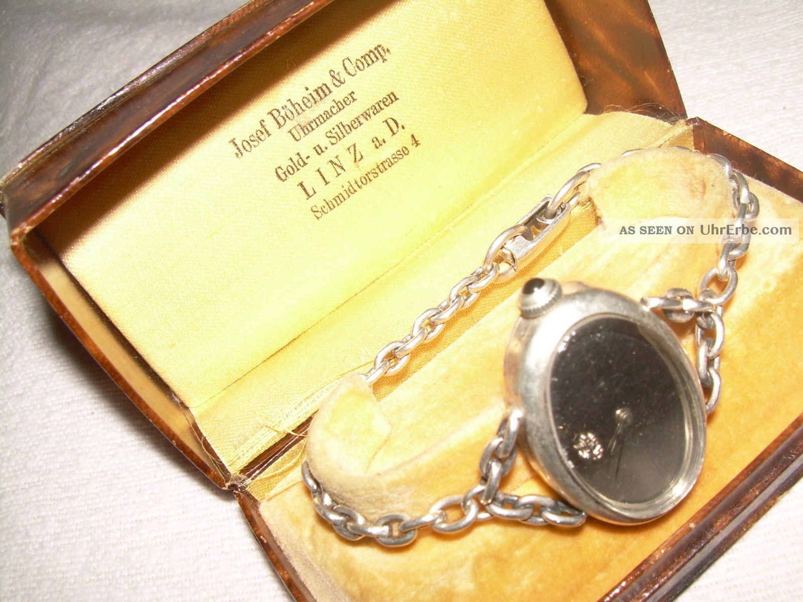 Bucherer Damenarmbanduhr,  Silber 0,  800,  Originalbox Armbanduhren Bild
