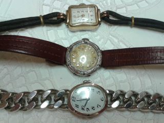925 Silber Uhr Armbanduhr Handaufzug 3 Alte Armbanduhren Ecly Beco Hera Silber Bild