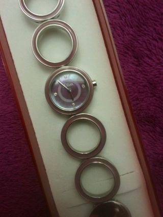 Armbanduhr ♥s.  Oliver♥ Lila Rosa Perlmutt Damenuhr Uhr In Originalbox Edelstahl Bild