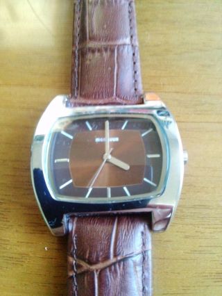 Manguun Uhr,  Armbanduhr Dau Hau - Braun,  Lederarmband Bild