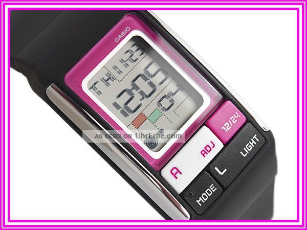 Casio Damenuhr Pink Rosa Schwarz Modell 3171 Digital Armbanduhren Bild