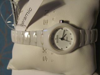 Skagen Damen Designs Ceramic Uhr Weiß Bild