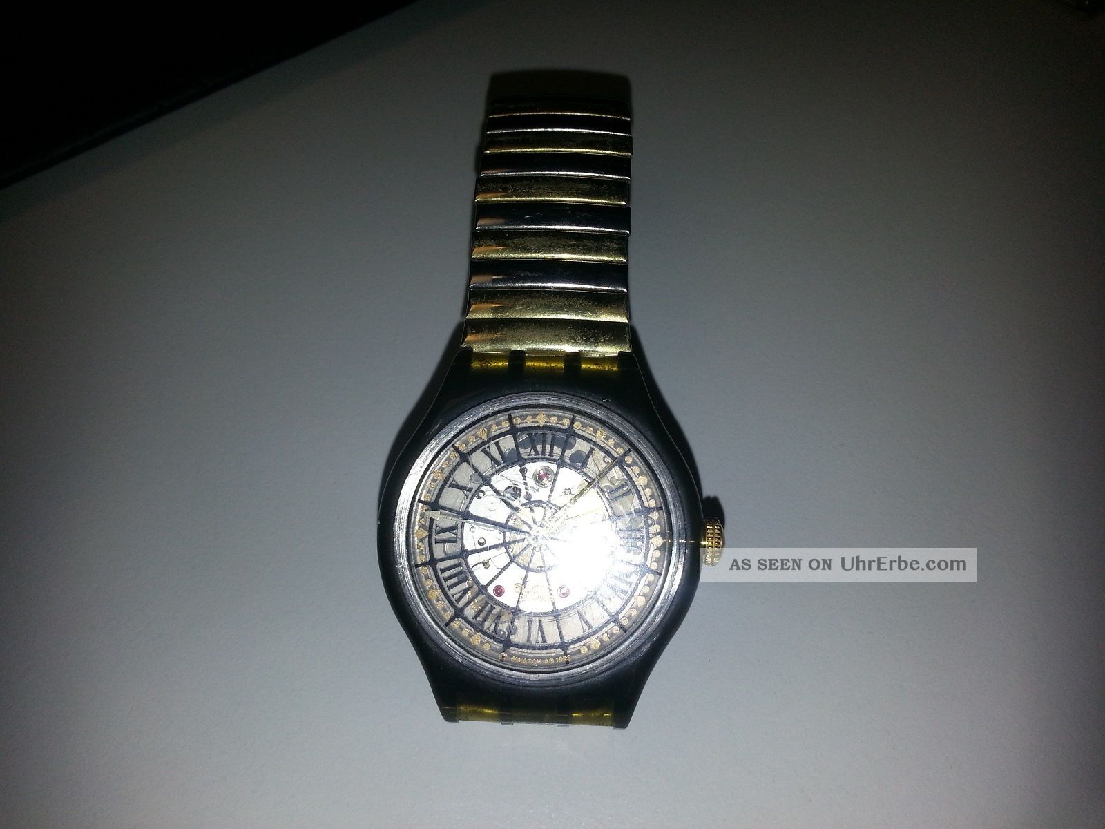 Swatch Uhr Automatic - Silber Gold Armbanduhren Bild