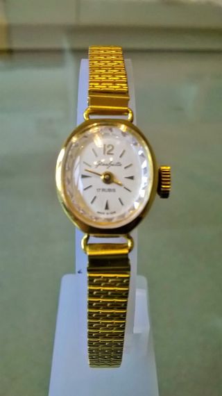 Allerfeinste Glashütte Damen Armbanduhr,  Vergoldet Bild