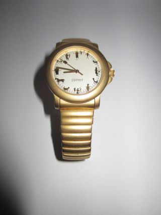 Esprit Uhr Damenuhr Vario Metall Armband Matt Gold Sternzeichen Bild