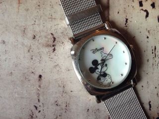 Retro Vintage Accutime Mickey Mouse Disney Armband Uhr Look Bild