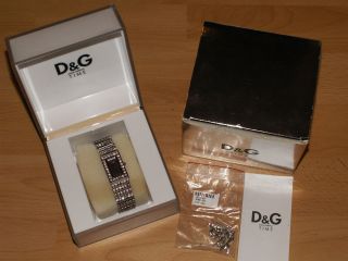 D & G Damen Uhr Swarovski Strass Ovp Dolce & Gabbana Bild