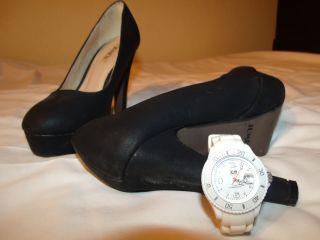 Damen Schuhe Pumps Gr.  37 Von Jumex Neuwertig Und Eine Ice Watch In Weiß Bild