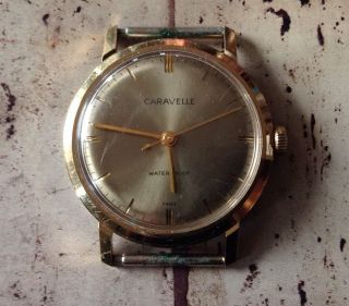 Vintage Caravelle Armband Uhr Gesicht Look Bild