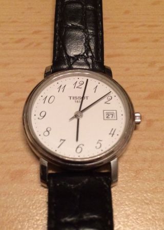 Schweizer Uhr,  Damenuhr - Tissot City,  Weiß/,  Lederarmband Bild