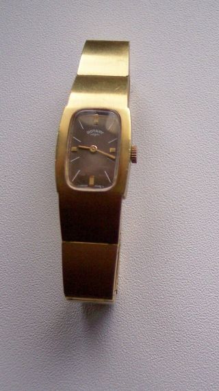 Rotary Armbanduhr Made In Swiss 10micron Vergoldet Handaufzug Bild