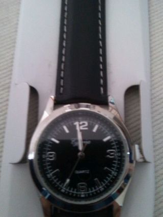 Cyprea Uhr Armbanduhr Damenuhr Herrenuhr Lederarmband Uhrenarmband Schwarz Bild