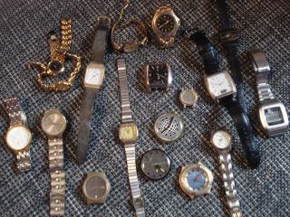 Uhren Sammlung 18 Uhren Für Bastler U.  Sammler (anker,  Casio,  Rigi,  Swatch Usw Bild