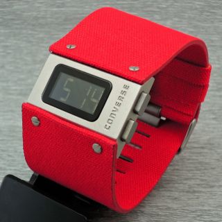 Damenuhr Herrenuhr Converse Ace Vr012 - 650 Quarz Digital Quarzuhr Armbanduhr Rot Bild
