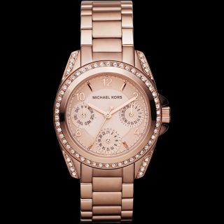 Michael Kors Mk5613 Armbanduhr Damen Rosé Gold Topzustand Bild